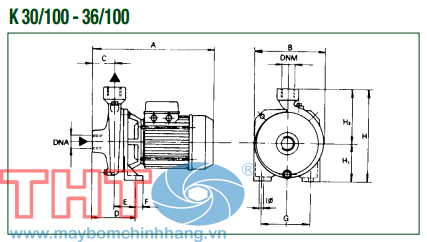 sơ đồ cấu tạo DAB K30/70M